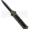 AKC F-16 Green D/A OTF Automatic Knife - Dagger Black Plain