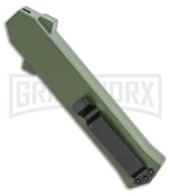 AKC F-16 OD Green D/A OTF Automatic Knife - Bayo Two TonePlain 8 AKC F-16 OD Green D/A OTF Automatic Knife - Bayo Two TonePlain -Featured Knife Shop AKC F 16 OD Green D A OTF Automatic Knife Bayo Two TonePlain GX 35588 LS Side large
