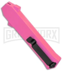 AKC F-16 Pink D/A OTF Automatic Knife - Bayonet Satin Plain -Featured Knife Shop AKC F 16 Pink DA OTF Auto Bayo Satin GX 37618 jr side large