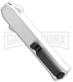 AKC F-16 White D/A OTF Automatic Knife - Bayo Satin Plain 8 AKC F-16 White D/A OTF Automatic Knife - Bayo Satin Plain -Featured Knife Shop AKC F 16 White DA OTF Bayo Satin Plain BP 23853 jr side large