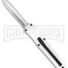 AKC F-20 White D/A OTF Automatic Knife - Spear Point Satin Plain 1 AKC F-20 White D/A OTF Automatic Knife - Spear Point Satin Plain -Featured Knife Shop AKC F 20 D A Spear Point OTF AK White Aluminium 3in Satin BHQ 158200 td large