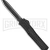 AKC F-20 Black D/A OTF Automatic Knife - Spear Point Black Plain -Featured Knife Shop AKC F 20 DA Dagger OTF Auto Black Black BHQ 140839 jr large