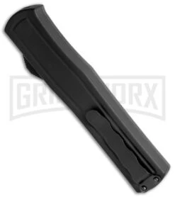 AKC F-20 Black D/A OTF Automatic Knife - Spear Point Black Plain 8 AKC F-20 Black D/A OTF Automatic Knife - Spear Point Black Plain -Featured Knife Shop AKC F 20 DA Dagger OTF Auto Black Black BHQ 140839 jr side large