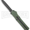 AKC F-20 OD Green Aluminum D/A OTF Automatic Knife - Dagger Black Plain 2 AKC F-20 OD Green Aluminum D/A OTF Automatic Knife - Dagger Black Plain -Featured Knife Shop AKC F 20 DA Dagger OTF Auto OD Green Black BHQ 146285 jr large