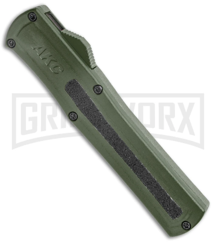 AKC F-20 OD Green D/A OTF Automatic Knife - Satin Plain 4 AKC F-20 OD Green D/A OTF Automatic Knife - Satin Plain - Image 2