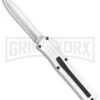 AKC F-20 White D/A OTF Automatic Knife - Dagger Satin Plain 2 AKC F-20 White D/A OTF Automatic Knife - Dagger Satin Plain -Featured Knife Shop AKC F 20 DA Dagger OTF Auto White Satin BHQ 141065 jr 2 large