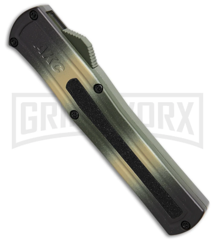 AKC F-20 Green Camo D/A OTF Automatic Knife - Spear Point Satin Plain 4 AKC F-20 Green Camo D/A OTF Automatic Knife - Spear Point Satin Plain - Image 2