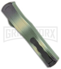 AKC F-20 Camo D/A OTF Automatic Knife - Spear Point Satin Plain 8 AKC F-20 Camo D/A OTF Automatic Knife - Spear Point Satin Plain -Featured Knife Shop AKC F 20 DA SP OTF Auto Camo Satin BHQ 141095 jr side large