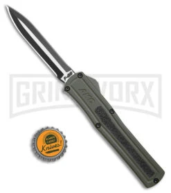 AKC F-20 OD Green Aluminum Dagger OTF Automatic Knife - 2-Tone Black Plain 9 AKC F-20 OD Green Aluminum Dagger OTF Automatic Knife - 2-Tone Black Plain -Featured Knife Shop AKC F 20 Dagger OTF Auto OD Green Aluminum TT Black BHQ 179398 jr bottlecap large