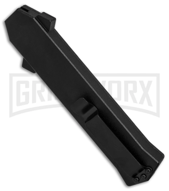 AKC F-16 Black Inlay D/A OTF Automatic Knife - Bayo Satin Plain 4 AKC F-16 Black Inlay D/A OTF Automatic Knife - Bayo Satin Plain - Image 2