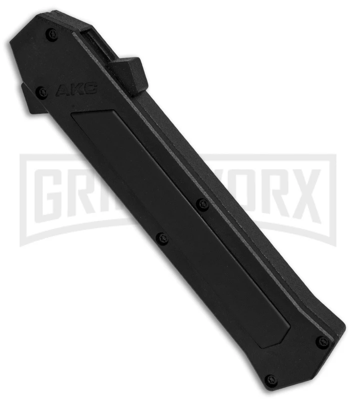 AKC F-16 Black Inlay D/A OTF Automatic Knife - Bayo Satin Plain 5 AKC F-16 Black Inlay D/A OTF Automatic Knife - Bayo Satin Plain - Image 3