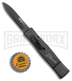 AKC Minion Concord OTF Automatic Knife - Dagger Black Plain -Featured Knife Shop AKC Minion Concord OTF Auto Black Black Dagger BHQ 173567 jr bottlecap large