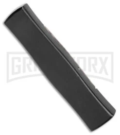 AKC Minion Concord Snake Skin OTF Automatic Knife - Dagger Black Plain -Featured Knife Shop AKC Minion Concord OTF Auto Snake Skin Black Dagger BHQ 173568 jr side large