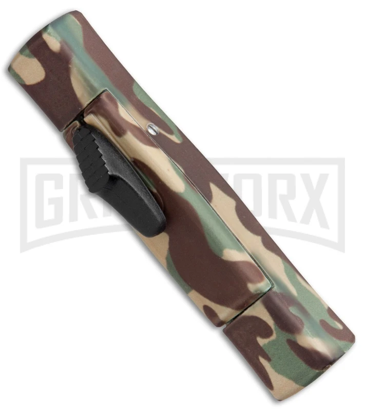 AKC Minion Concord Green Camo OTF Automatic Knife - Flat Gold Plain 4 AKC Minion Concord Green Camo OTF Automatic Knife - Flat Gold Plain - Image 2