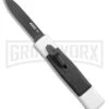 AKC Minion Concord White/Black OTF Automatic Knife - Flat Grind Black Plain -Featured Knife Shop AKC Minion Concord White Black OTF Auto Flat Grind Black Plain GX 14514 jr large