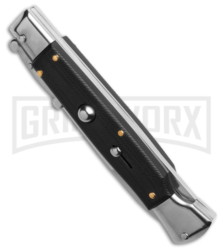 AKC 9" Italian Stiletto Swinguard Black G10 Automatic Knife W/Sheath- Bayonet 4 AKC 9" Italian Stiletto Swinguard Black G10 Automatic Knife W/Sheath- Bayonet - Image 2