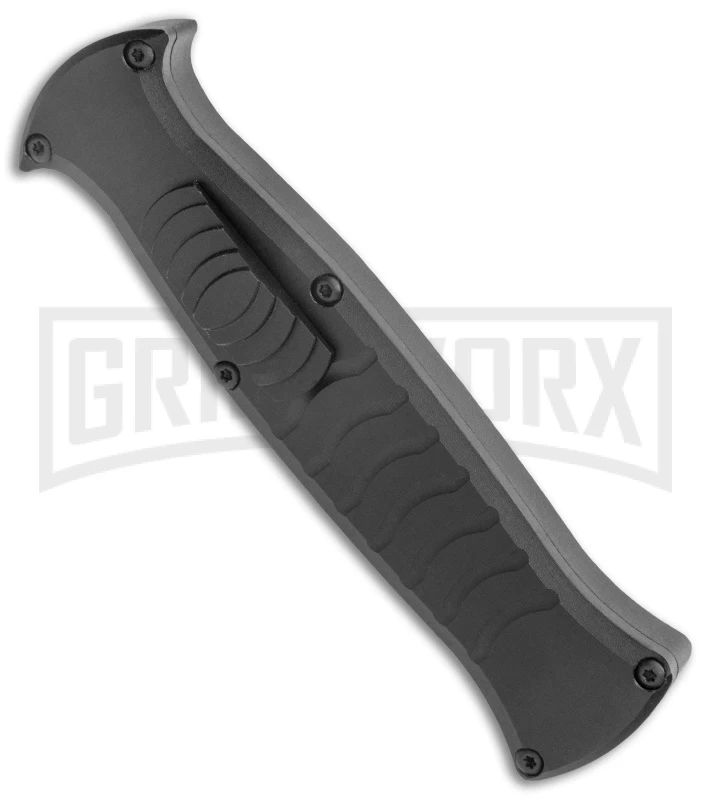 AKC X-treme EVO Black OTF Automatic Knife W/ Pocket Clip - Satin Plain 4 AKC X-treme EVO Black OTF Automatic Knife W/ Pocket Clip - Satin Plain - Image 2