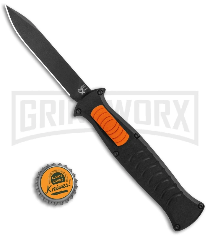 AKC X-treme EVO Black / Orange Slide OTF Automatic Knife - Black Plain 6 AKC X-treme EVO Black / Orange Slide OTF Automatic Knife - Black Plain - Image 4