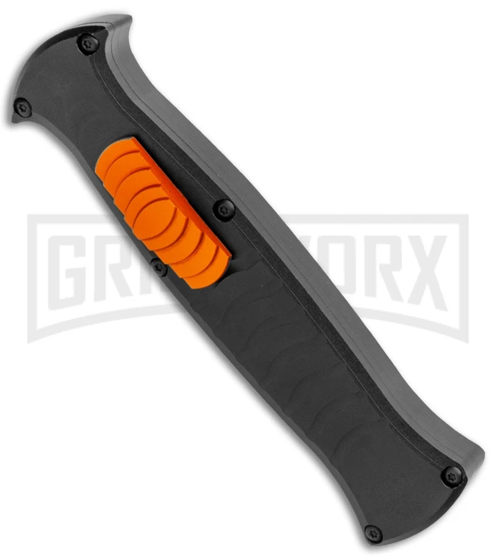 AKC X-treme EVO Black / Orange Slide OTF Automatic Knife - Black Plain 4 AKC X-treme EVO Black / Orange Slide OTF Automatic Knife - Black Plain - Image 2