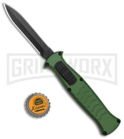 AKC X-treme EVO Green OTF Automatic Knife - Dagger Black Plain 9 AKC X-treme EVO Green OTF Automatic Knife - Dagger Black Plain -Featured Knife Shop AKC X treme EVO OTF Auto Dagger Green Black GX 37364 jr bottlecap large