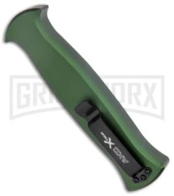 AKC X-treme EVO Green OTF Automatic Knife - Dagger Black Plain 8 AKC X-treme EVO Green OTF Automatic Knife - Dagger Black Plain -Featured Knife Shop AKC X treme EVO OTF Auto Dagger Green Black GX 37364 jr side large