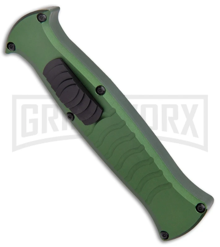 AKC X-treme EVO Green OTF Automatic Knife - Dagger Black Plain 4 AKC X-treme EVO Green OTF Automatic Knife - Dagger Black Plain - Image 2