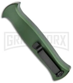 AKC X-treme EVO Green OTF Automatic Knife - Black Plain -Featured Knife Shop AKC X treme EVO OTF Auto Green Black BHQ 105414 jr side 2 large