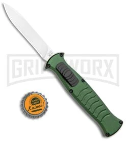AKC X-treme EVO Green OTF Automatic Knife - Satin Plain -Featured Knife Shop AKC X treme EVO OTF Auto Green Satin BHQ 105417 jr bottlecap large