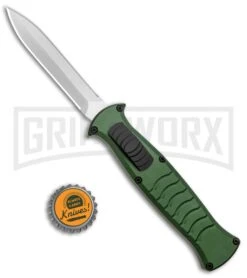 AKC X-treme EVO Green OTF Automatic Knife - Satin DE Dagger -Featured Knife Shop AKC X treme EVO OTF Auto Green Satin DE Dagger BHQ 134949 jr bottlecap 2 large