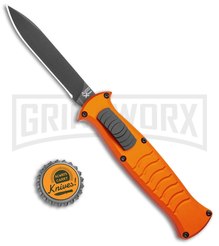 AKC X-treme EVO Orange OTF Automatic Knife - Black Plain 6 AKC X-treme EVO Orange OTF Automatic Knife - Black Plain - Image 4