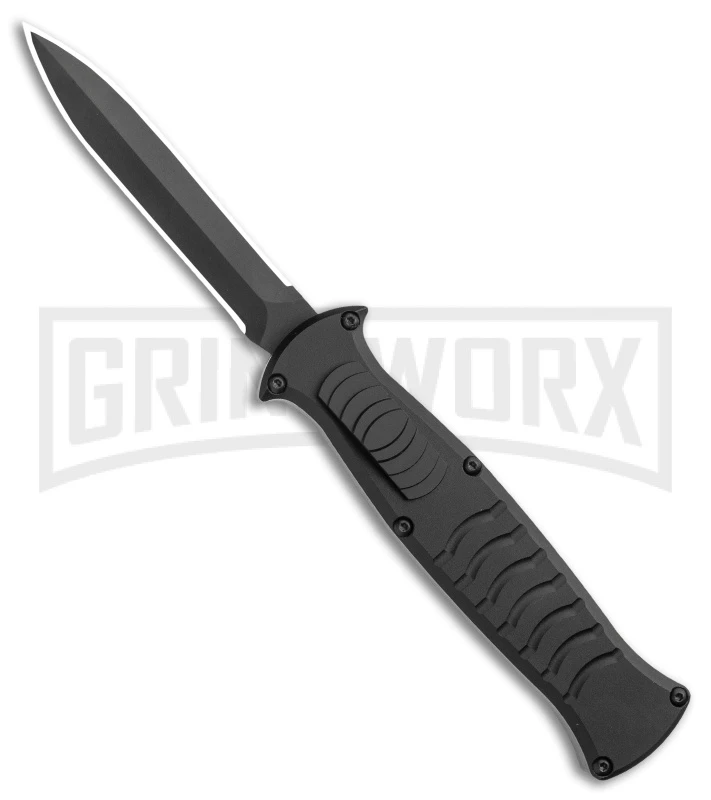 AKC X-treme EVO Black OTF Automatic Knife - Black Plain Dagger 3 AKC X-treme EVO Black OTF Automatic Knife - Black Plain Dagger