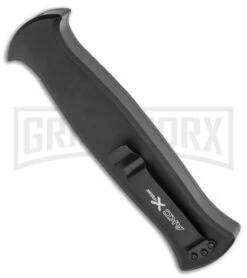 AKC X-treme EVO Black OTF Automatic Knife - Satin Plain Dagger 8 AKC X-treme EVO Black OTF Automatic Knife - Satin Plain Dagger -Featured Knife Shop AKC X treme EVO OTF Automatic Knife Black 3.5 Satin Dagger BHQ 119723 LS Side large