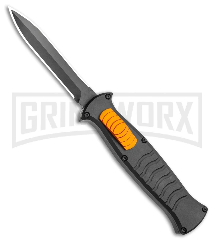 AKC X-treme EVO Black / Orange Slide OTF Automatic Knife - Black Plain Dagger 3 AKC X-treme EVO Black / Orange Slide OTF Automatic Knife - Black Plain Dagger