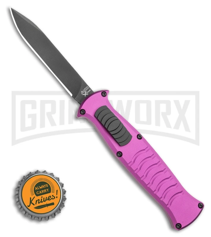 AKC X-treme EVO OTF Automatic Knife - Purple Black Plain 6 AKC X-treme EVO OTF Automatic Knife - Purple Black Plain - Image 4