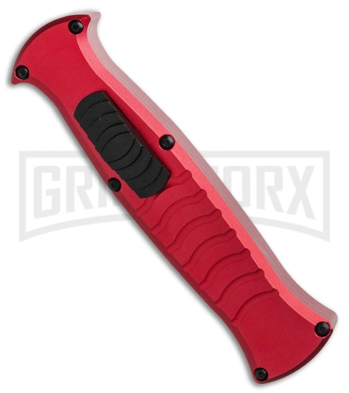 AKC X-treme EVO RB OTF Automatic Knife - Red Black Plain 4 AKC X-treme EVO RB OTF Automatic Knife - Red Black Plain - Image 2