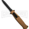 AKC X-treme EVO Gold OTF Automatic Knife - Black Plain Dagger