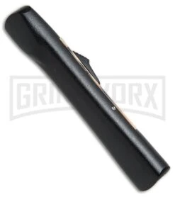 AKC Concord Cheetah OTF Automatic Knife- Flat Grind Black Plain 7 AKC Concord Cheetah OTF Automatic Knife- Flat Grind Black Plain -Featured Knife Shop AKC concord cheetah black BP 19134 er side large