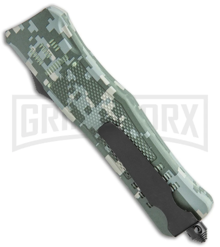 Atomic Defender Large OTF Automatic Knife Green Digi Camo - Two Tone Drop Point 4 Atomic Defender Large OTF Automatic Knife Green Digi Camo - Two Tone Drop Point - Image 3