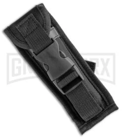 Atomic Defender Large OTF Automatic Knife Fire Dept. Red - Serr Two Tone Dagger -Featured Knife Shop Atomic Defender Dagger Fire Department Red OTF Auto Serr TT GX 35882 jr sheath large