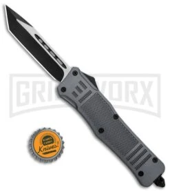 Atomic Defender Large OTF Automatic Knife Gray - Two Tone Tanto 11 Atomic Defender Large OTF Automatic Knife Gray - Two Tone Tanto -Featured Knife Shop Atomic Defender Large OTF Auto Black TT Tanto GX 35865 jr bottlecap large