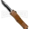 Atomic Defender Medium OTF Automatic Knife Sand Brown - Two Tone Tanto SER 1 Atomic Defender Medium OTF Automatic Knife Sand Brown - Two Tone Tanto SER -Featured Knife Shop Atomic Defender Medium OTF Auto Sand Brown TT Tanto Serr GX 37393 jr large