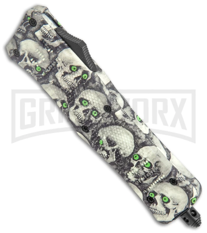 Atomic Defender Medium OTF Skull Drop Point Knife - (3.25" Satin) 4 Atomic Defender Medium OTF Skull Drop Point Knife - (3.25" Satin) - Image 2