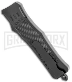 Atomic Defender Large OTF Automatic Knife Black - Satin Tanto 9 Atomic Defender Large OTF Automatic Knife Black - Satin Tanto -Featured Knife Shop Atomic Lance Tanto Black OTF Auto Satin GX 36305 jr side large