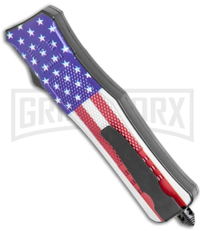 Atomic Defender Medium OTF Automatic Knife Stars & Stripes Flag - Two Tone 5 Atomic Defender Medium OTF Automatic Knife Stars & Stripes Flag - Two Tone - Image 3