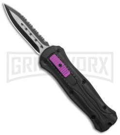 Coffin Blaster 2.0 Tactical Black/Purple DA/OTF Automatic Knife - Black Serr