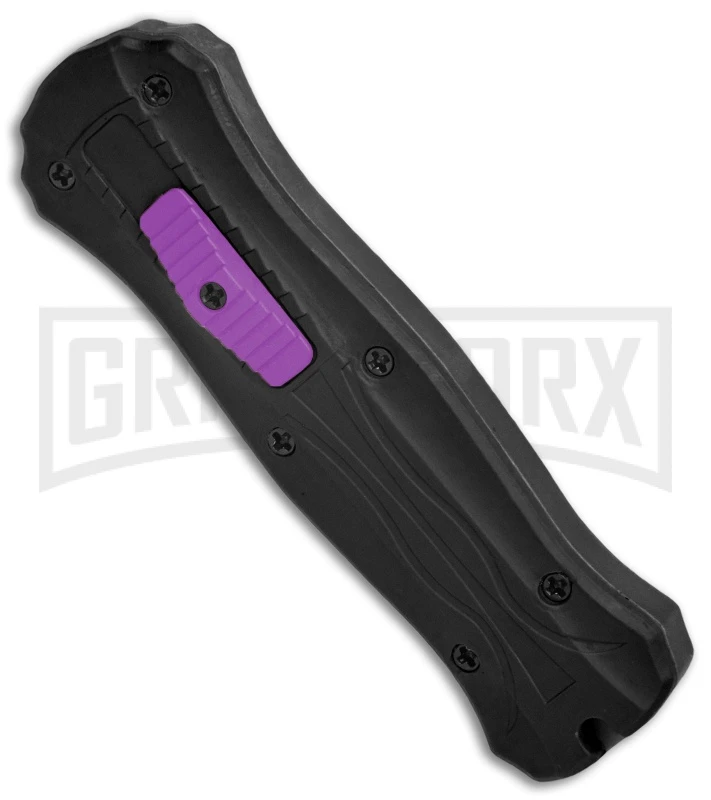Coffin Blaster 2.0 Tactical Black/Purple DA/OTF Automatic Knife - Black Serr 4 Coffin Blaster 2.0 Tactical Black/Purple DA/OTF Automatic Knife - Black Serr - Image 2