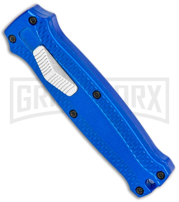 Coffin Blaster 2.0 Textured Blue DA/OTF Automatic 440 Knife (2" Satin) 4 Coffin Blaster 2.0 Textured Blue DA/OTF Automatic 440 Knife (2" Satin) - Image 2