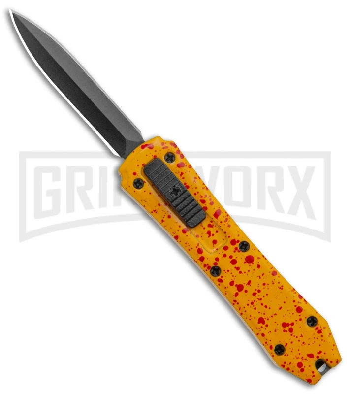 Coffin Blaster Orange/Splatter DA/OTF Automatic Knife - Black Dagger 3 Coffin Blaster Orange/Splatter DA/OTF Automatic Knife - Black Dagger