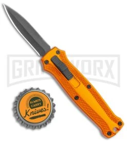 Coffin Blaster 2.0 Textured Orange DA/OTF Automatic 440 Knife (2" Black Satin) -Featured Knife Shop Coffin Blaster Textured Gold DA OTF Auto Black Plain GX 37502 jr bottlecap large