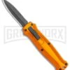 Coffin Blaster 2.0 Textured Orange DA/OTF Automatic 440 Knife (2" Black Satin) 2 Coffin Blaster 2.0 Textured Orange DA/OTF Automatic 440 Knife (2" Black Satin) -Featured Knife Shop Coffin Blaster Textured Gold DA OTF Auto Black Plain GX 37502 jr large